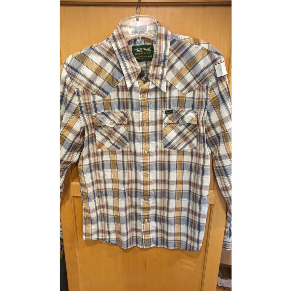 Guy's Shop Hollister Plaid Button Down Shirt Size Medium